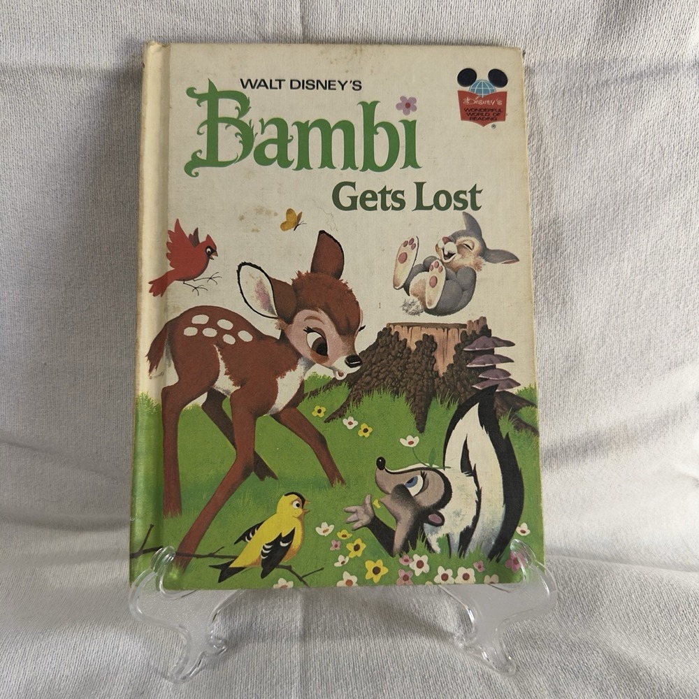 Bambi Gets Lost Walt Disney Published 1972 Hardcover Book Vintage Collectible